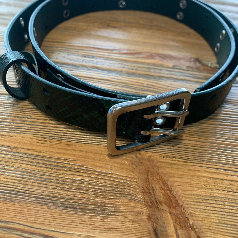 J. Crew Green Reptile Textured Accessory - Picture 2 of 12